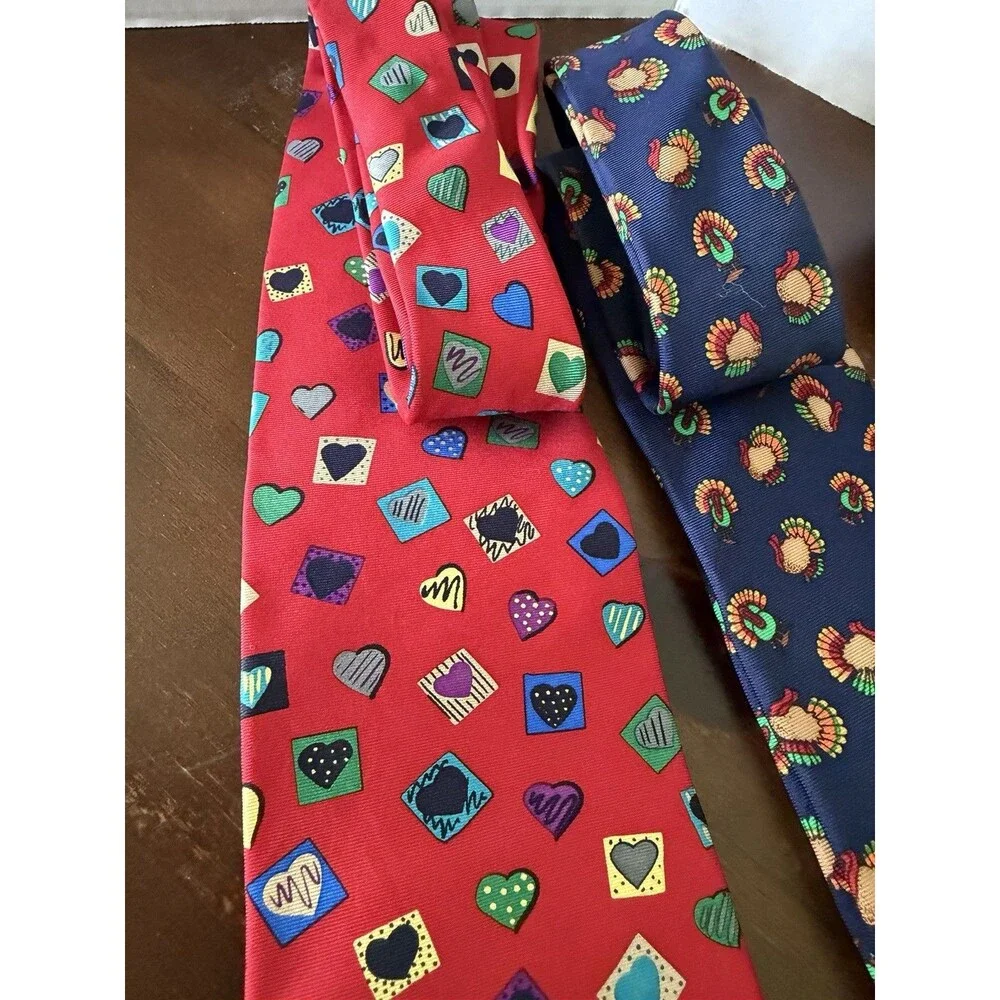 Holiday Silk Ties - Alynn Hallmark Ian Heath - Xmas V-day Thanksgiving Halloween
